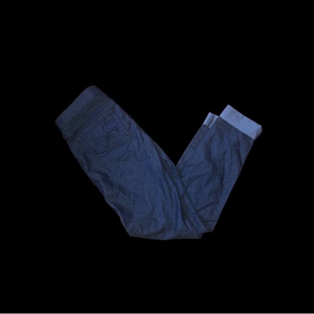 Preppy Rock &‎ Republic Dark Blue Cuffed Denim Leggings Sz 27
